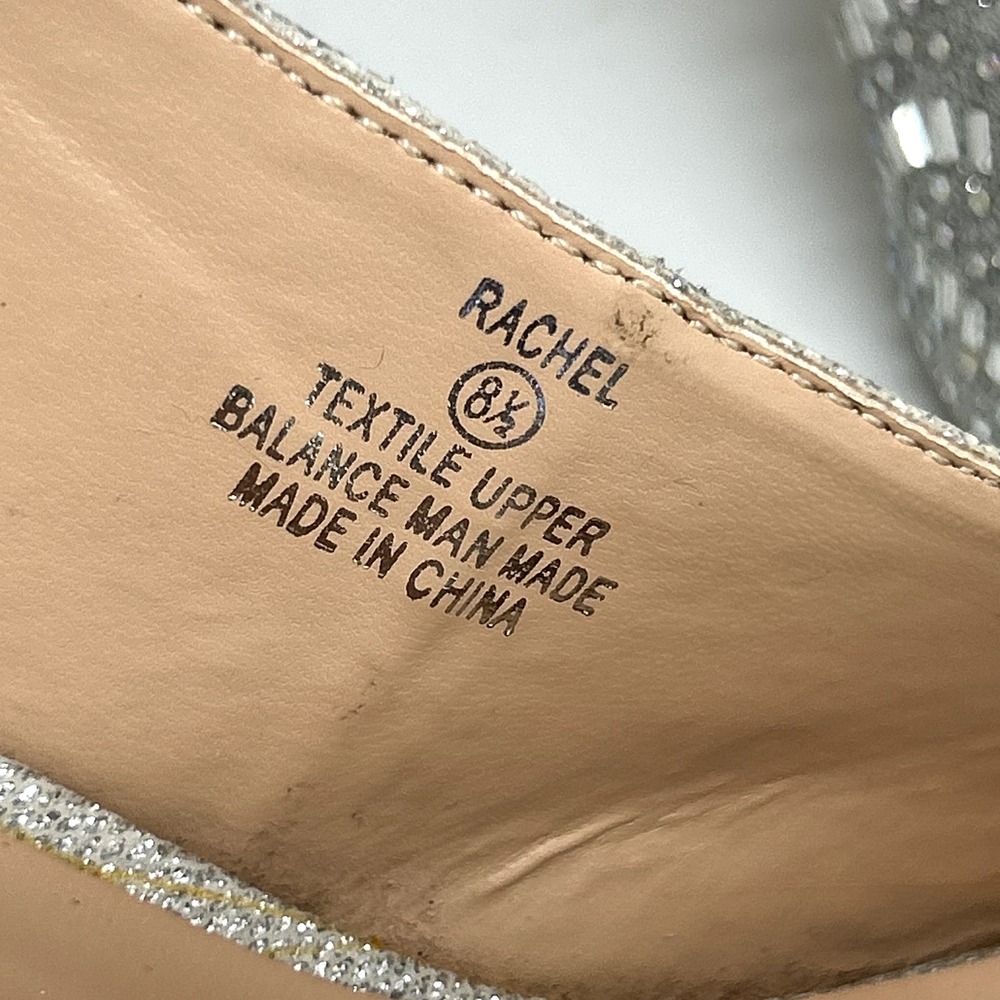 LAUREN LORRAINE Rachel Silver Shimmer Shoes Stilettos Crystals Size 8.5 Bridal - Picture 2 of 11
